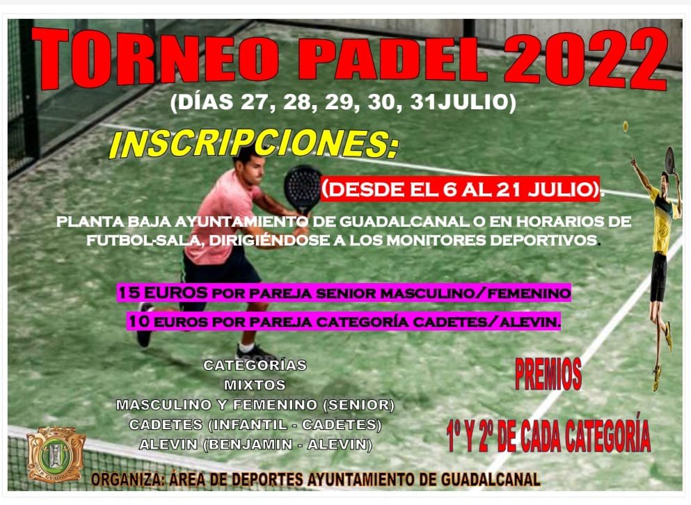 Torneo Pádel 2022 en Guadalcanal 