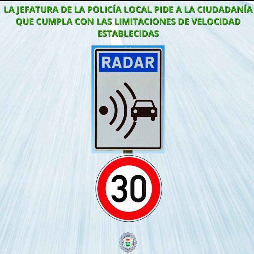 La campaña de vigilancia y control de velocidad en Llerena se salda con el 3,5% de vehículos denunciados