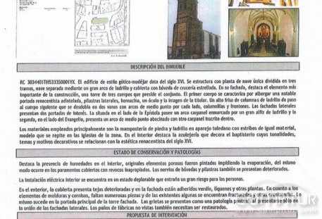 376.694 € para restaurar la Iglesia de Ntra. Sra. de la Concepción de Valverde de Llerena 