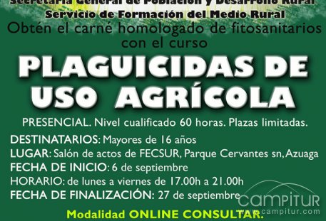 Curso gratuito de Plaguicida de Uso Agrícola en  Azuaga 