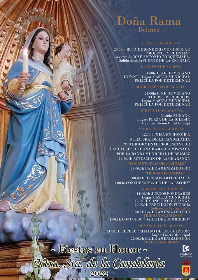 Fiestas en Honor a Ntra. Sra. de la Candelaria 2022 en Doña Rama 