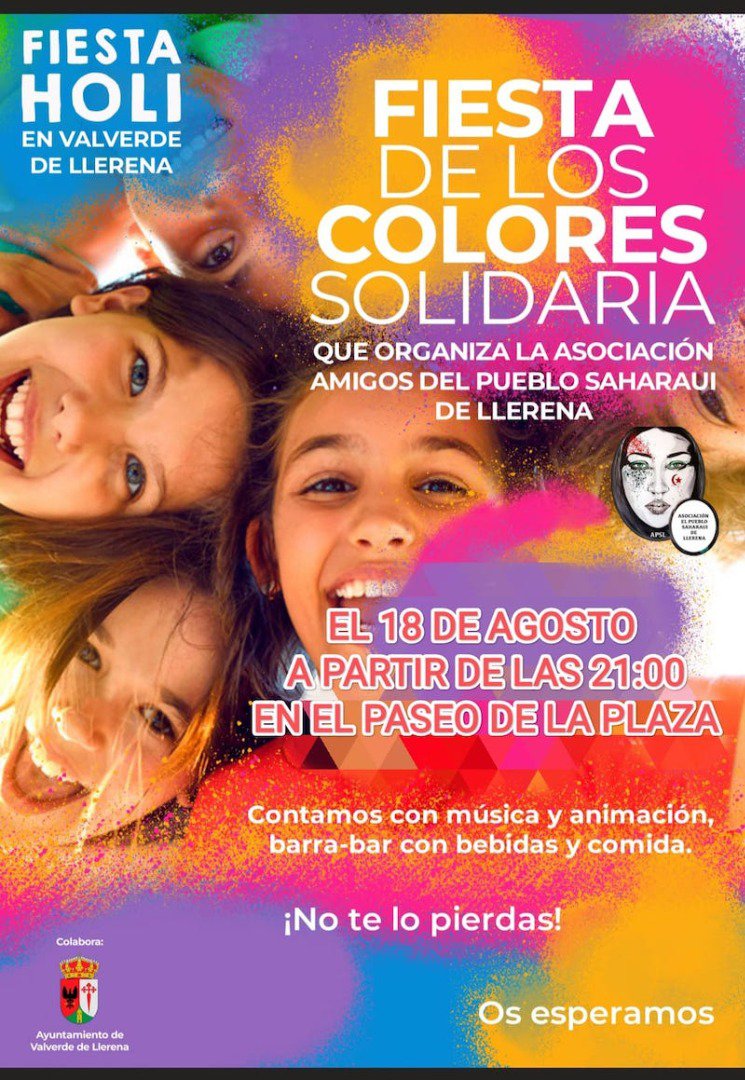 Fiesta Holi en Valverde de Llerena 