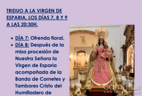 Fiestas Patronales en honor a Nuestra Señora la Virgen de Esparia en Maguilla 