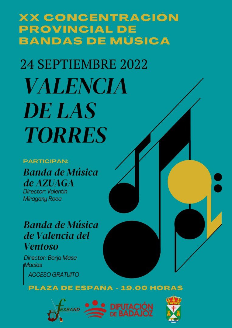 XX Concentración provincial de Bandas de Música en Valencia de las Torres 