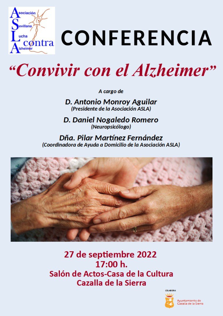 Conferencia “Vivir con el Alzheimer” en Cazalla de la Sierra
