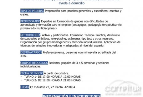 Taller gratuito de preparación para ofertas de empleo municipales en Azuaga 
