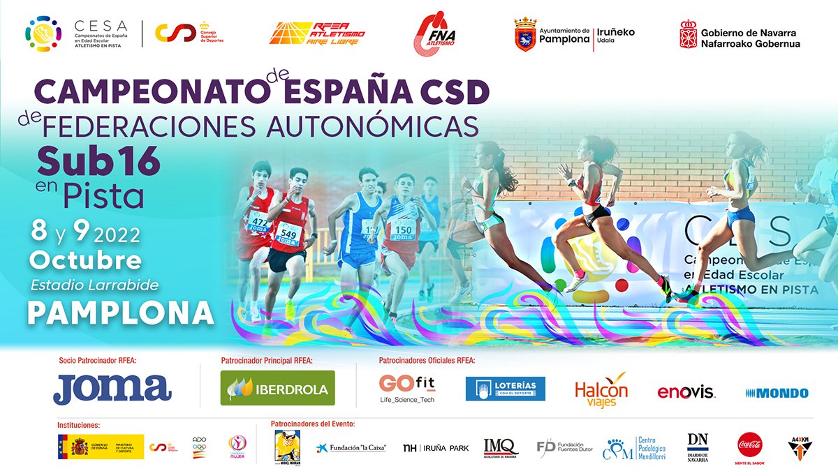 Atletas de la Campiña Sur en el Campeonato de España de Federaciones Autonómicas sub 16 en Pista