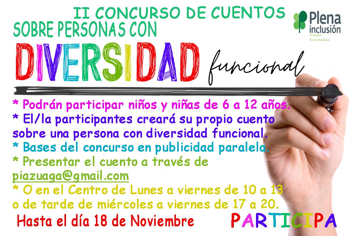II Concurso de Cuentos sobre Personas con Diversidad Funcional 