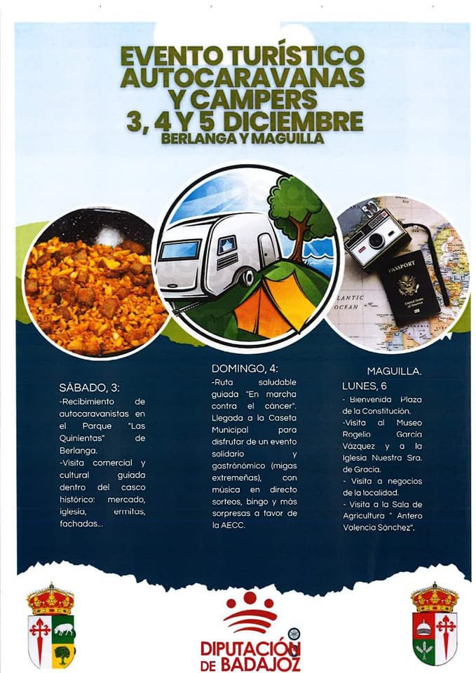 Evento turístico Autocaravanas y Campers en Berlanga y Maguilla