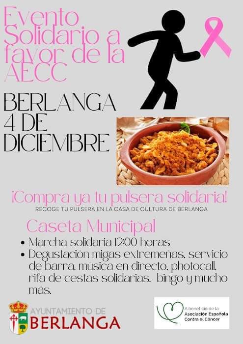 Evento solidario a favor de la AECC en Berlanga 