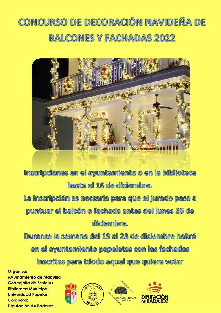 Concurso de Decoración Navideña de Balcones y Fachadas 2022 