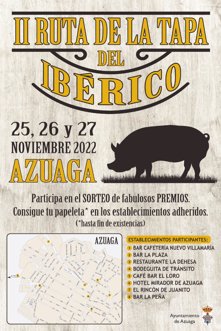 II Ruta de la Tapa del Ibérico en Azuaga 