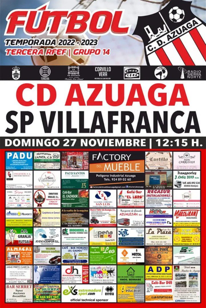 Agenda Deportiva fin de semana Azuaga 