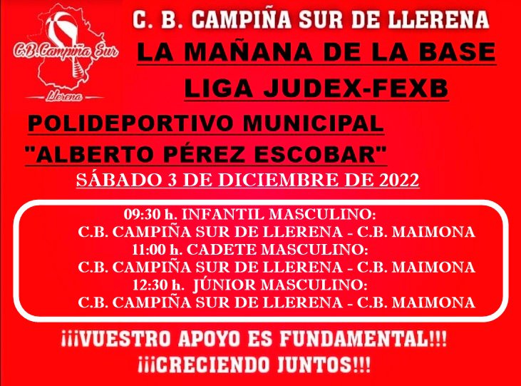 Agenda fin de semana C.B. Campiña Sur de Llerena 