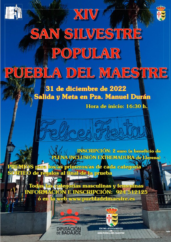 XIV San Silvestre Popular 2022 en Puebla del Maestre 