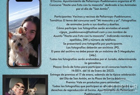 VI Concurso “Hazte una foto con tu mascota” en Peñarroya-Pueblonuevo 