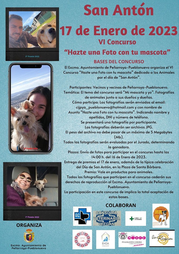 VI Concurso “Hazte una foto con tu mascota” en Peñarroya-Pueblonuevo 