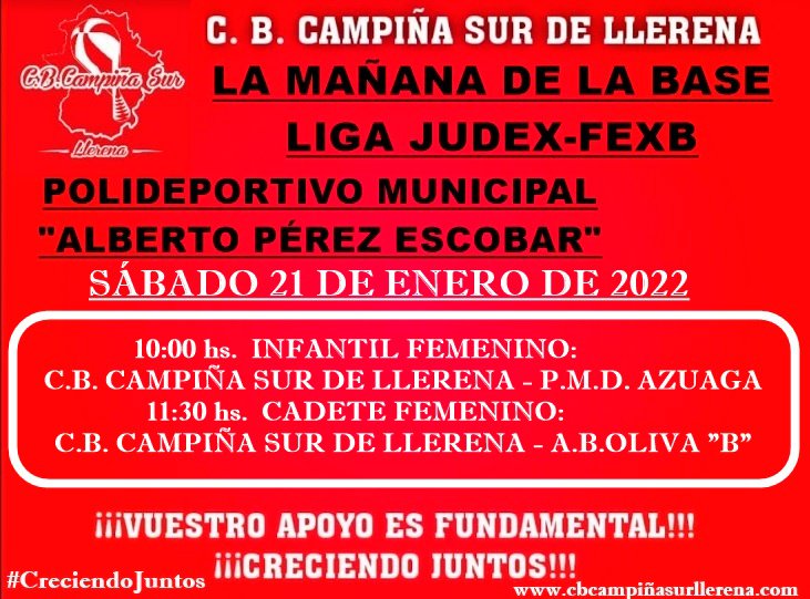 Agenda fin de semana C.B. Campiña Sur de Llerena 