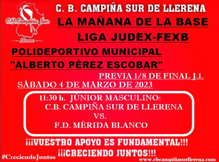 C.B. Campiña Sur de Llerena Agenda Fin de Semana 