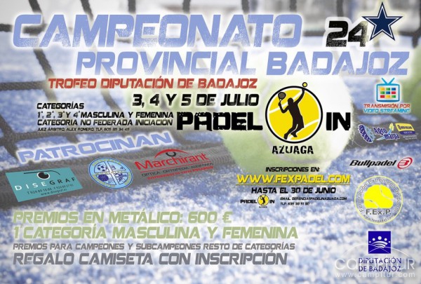 I Campeonato provincial de Pádel de Badajoz en Azuaga