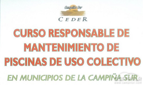 El Ceder organiza un Curso de Responsable de Mantenimiento de Piscinas de Uso Colectivo