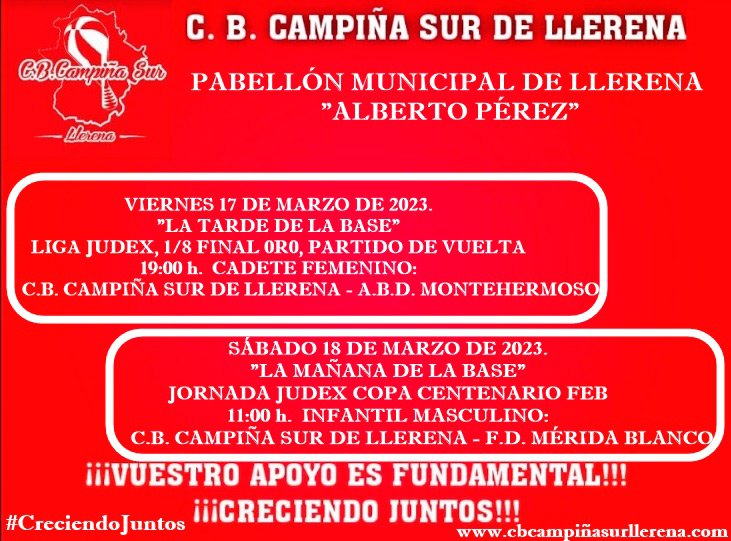 Agenda fin de semana C.B. Campiña Sur de Extremadura 