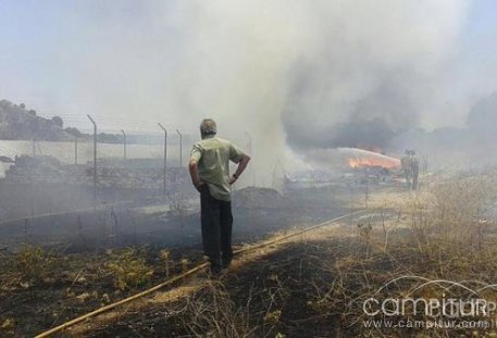 Extinguido el incendio en el vertedero de Almadén que afecta a 5 hectáreas de arbolado