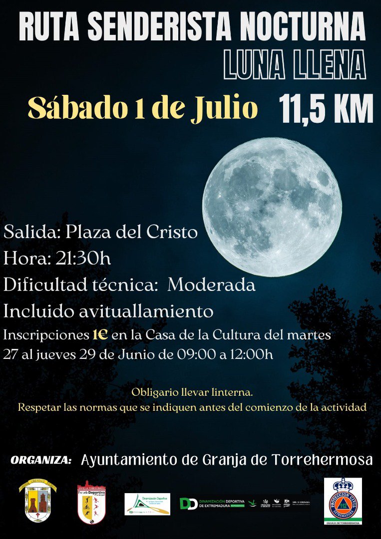 Ruta de Senderista Nocturna “Luna Llena” 