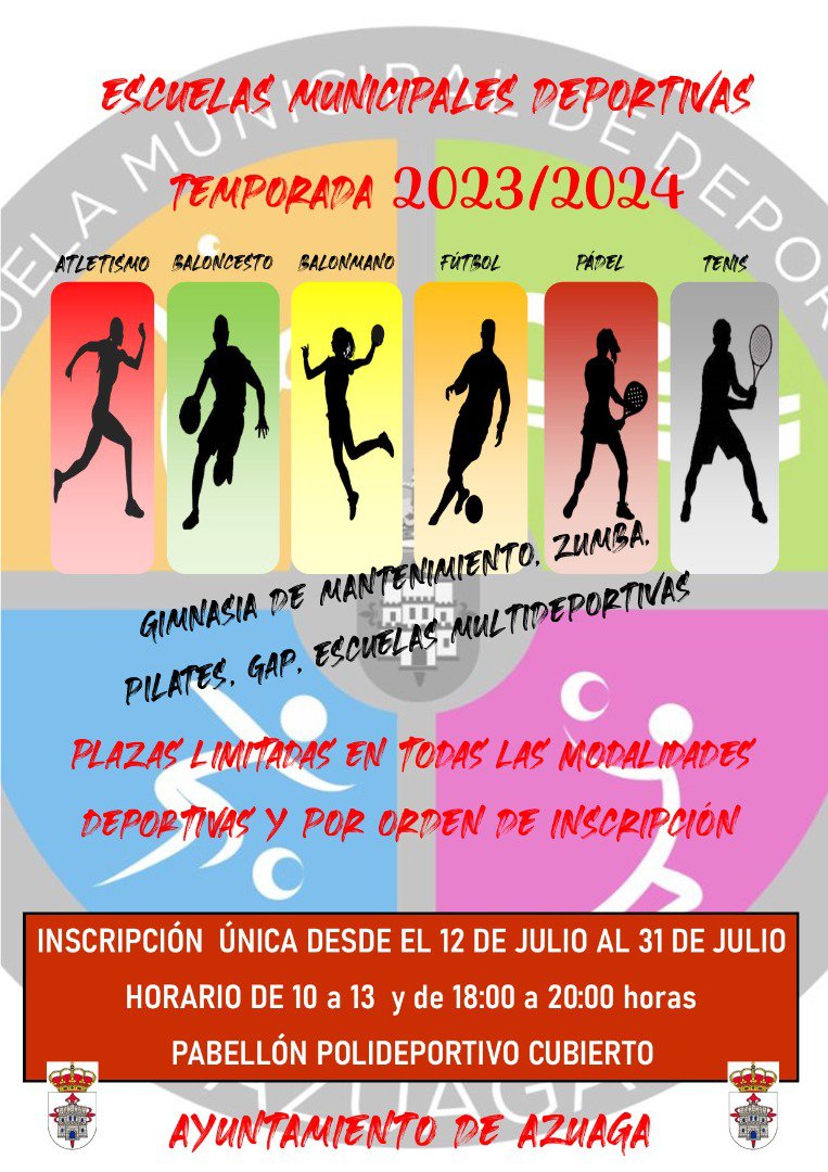 Apertura inscripciones para las Escuelas Municipales Deportivas de Azuaga  