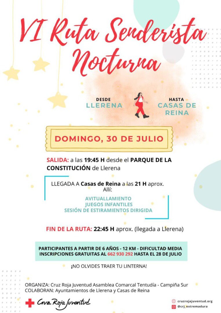 VI Ruta Senderista Nocturna Llerena – Casas de Reina 