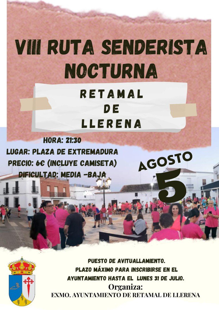VIII Ruta Senderista Nocturna en Retamal de Llerena 