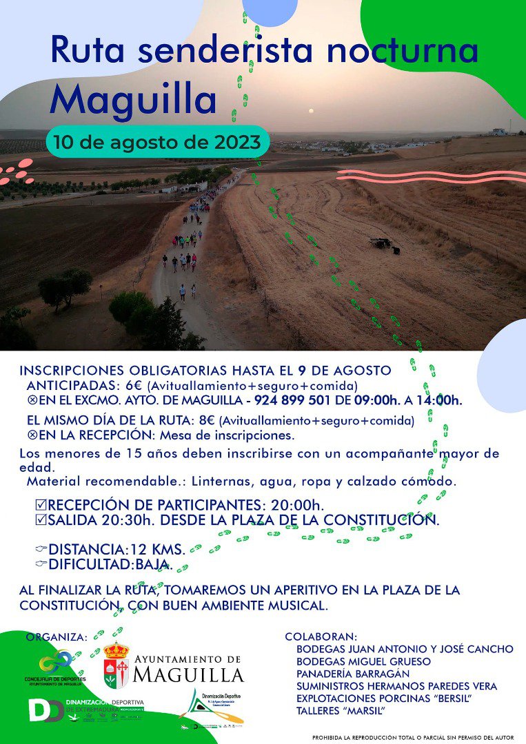 Ruta Senderista Nocturna en Maguilla 