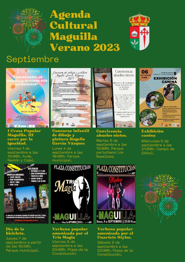 Agenda Cultural Maguilla para el mes de septiembre 