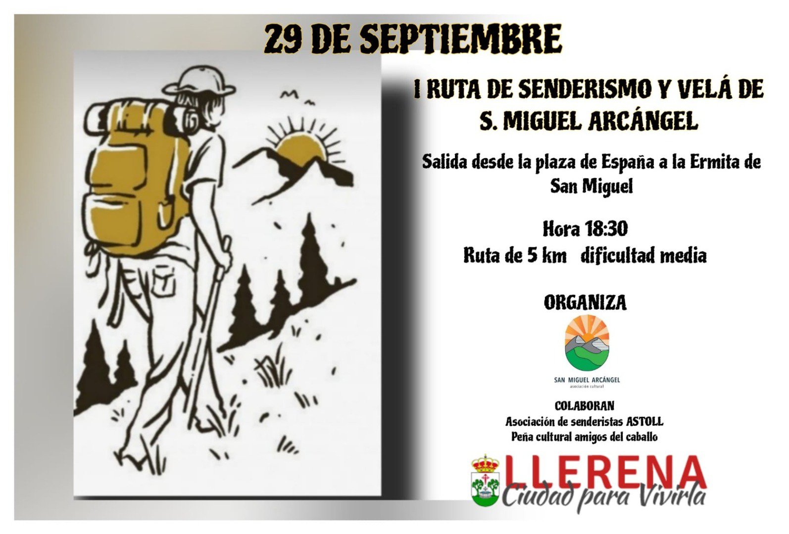 I Ruta de Senderismo y Velá de San Miguel Arcángel en Llerena