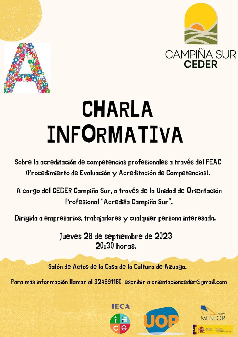 Charla informativa CEDER Campiña Sur en Azuaga 