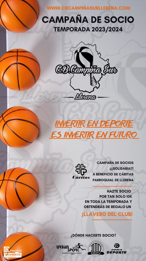 El C.B. Campiña Sur de Llerena abre su campaña de socios para la temporada 23/24 