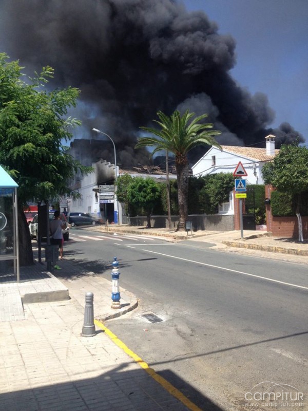 Incendio en la fábrica de hielo de Constantina