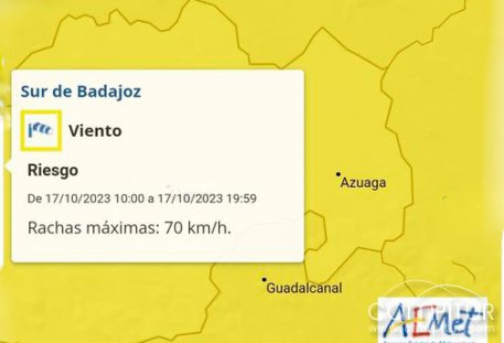 Alerta Amarilla en el Sur de Badajoz 