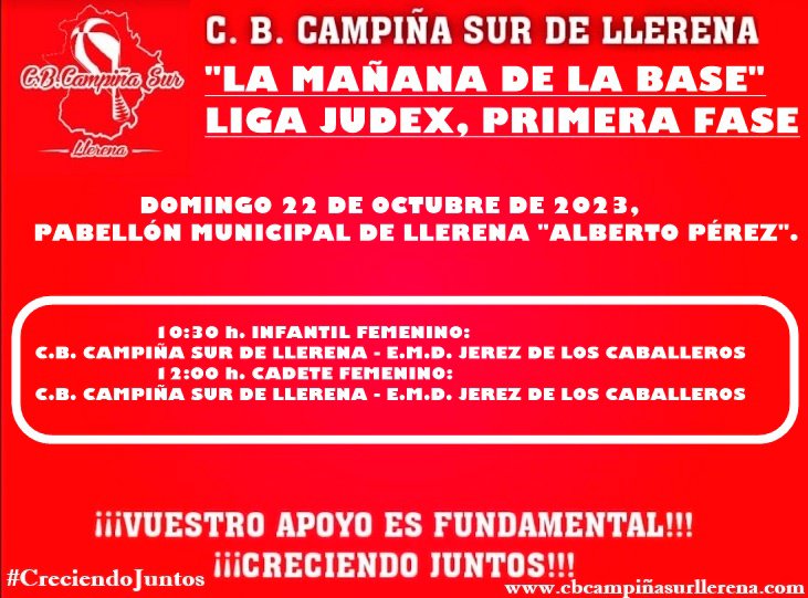 C.B. Campiña Sur de Llerena Agenda fin de semana 
