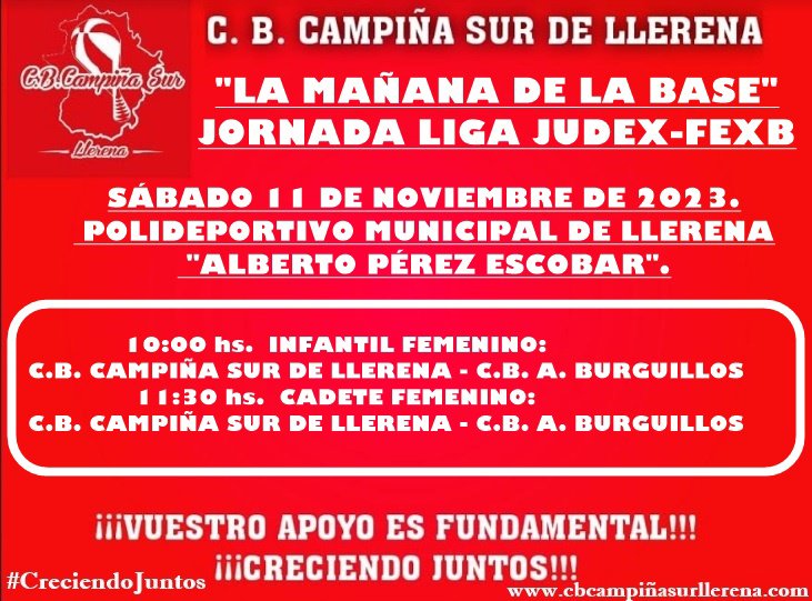 Agenda fin de semana C.B. Campiña Sur de Llerena 