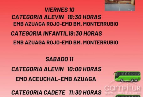 Agenda fin de semana de las Escuelas Deportivas de Azuaga 