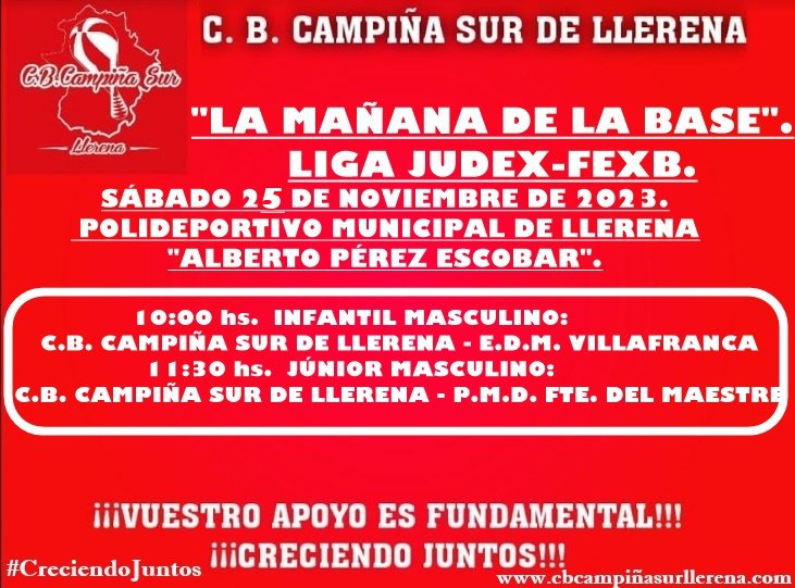 Agenda fin de semana C.B. Campiña Sur de Llerena 