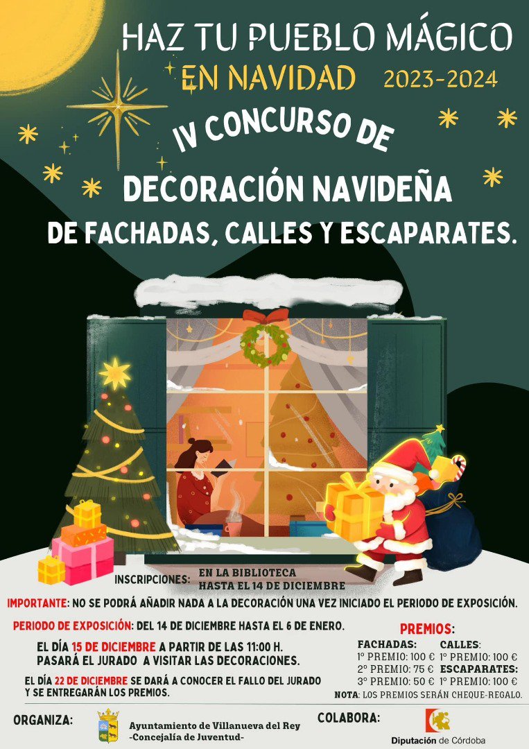 IV Concurso de Decoración Navideña de Fachadas, Calles y Escaparates en Villanueva del Rey 