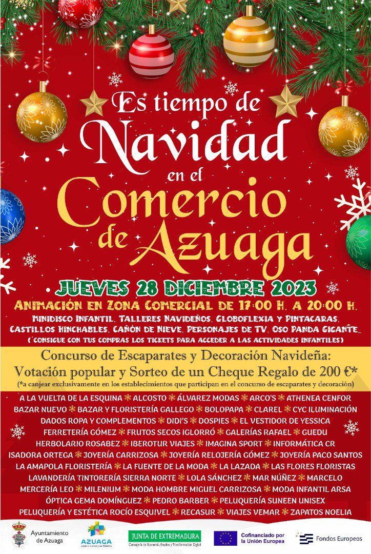 Es tiempo de Navidad en el Comercio de Azuaga 