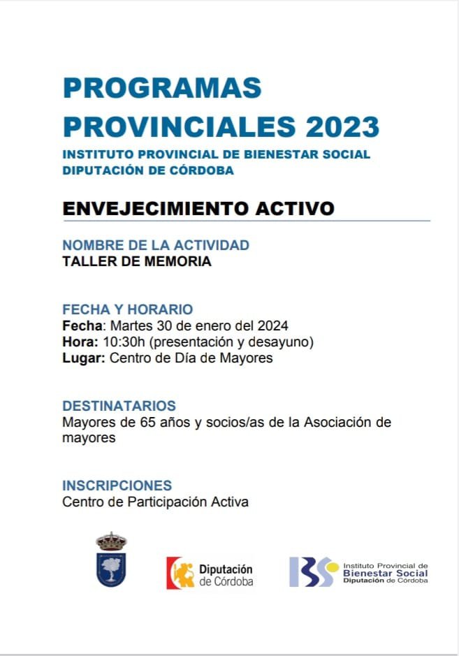 Taller de Memoria en Los Blázquez 