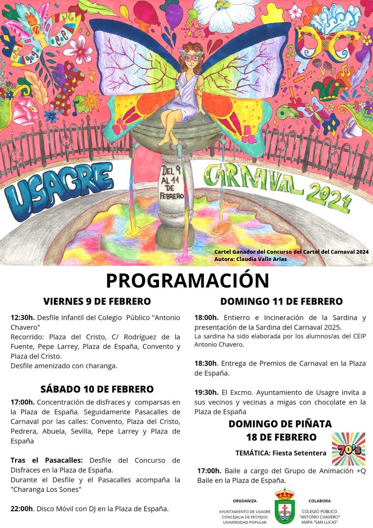 La localidad de Usagre, preparada para celebrar su Carnaval 2024 