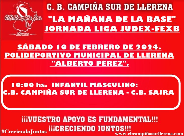 C.B. Campiña Sur de Llerena, agenda fin de semana 
