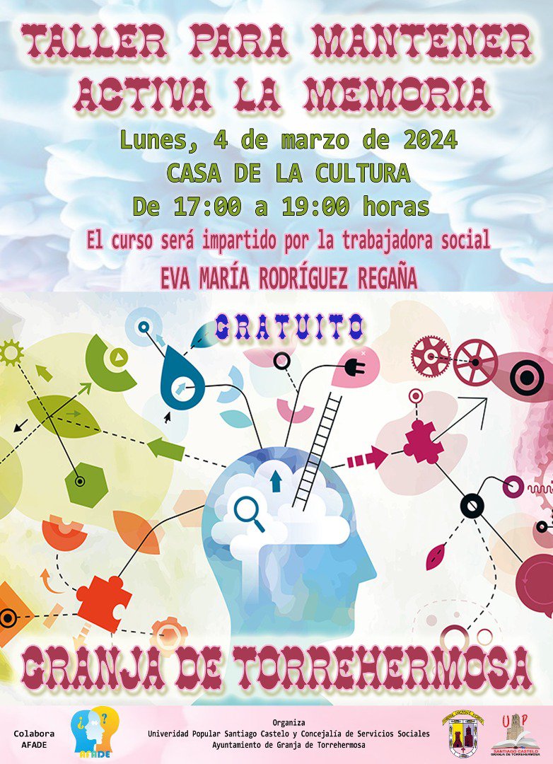 Taller para mantener activa la memoria en Granja de Torrehermosa 