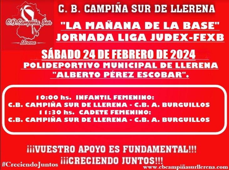 C.B. Campiña Sur de Llerena, agenda fin de semana 