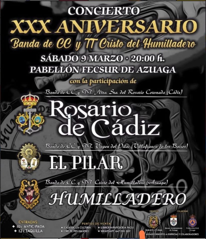 XXX Aniversario de la Banda de CC y TT Cristo del Humilladero de Azuaga 